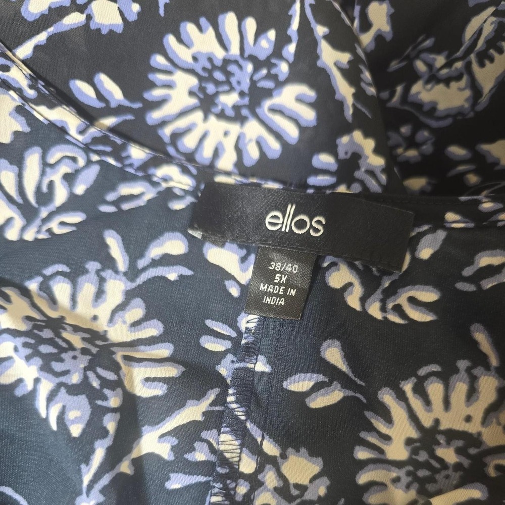 Ellos floral sheer dress size 38/40 5X - Picture 3 of 4